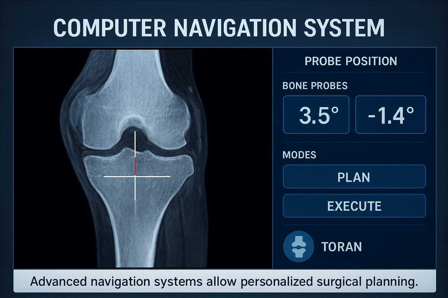Computer navigation system for knee replacement surgery